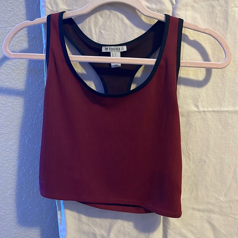 Red Forever 21 Workout Top